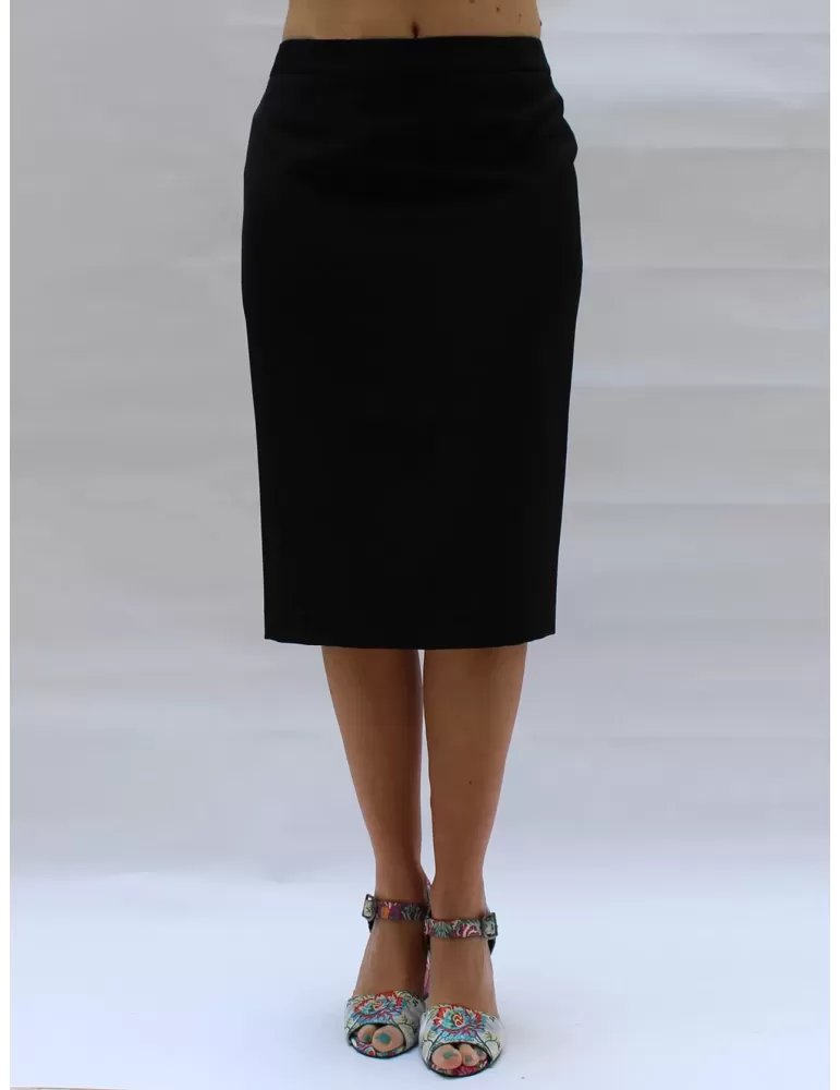 L. Pucci straight knee midi pencil black skirt L. Pucci straight knee midi pencil black skirt