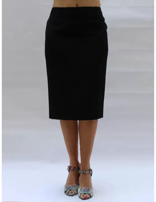 L. Pucci straight knee midi pencil black skirt L. Pucci straight knee midi pencil black skirt