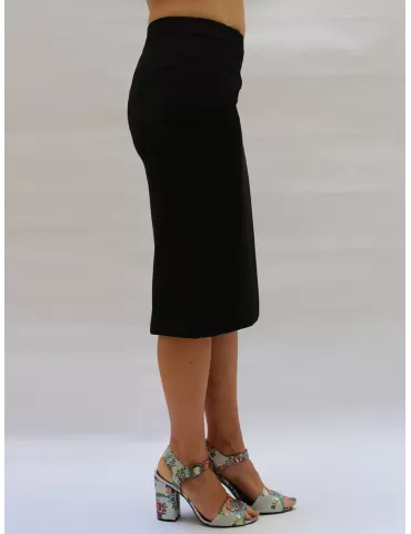 L. Pucci straight knee midi pencil black skirt 2