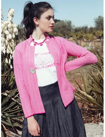 Giacca blazer cardigan rosa...