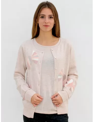 Twinset bianco e oro lurex Anankè by Fuego Woman