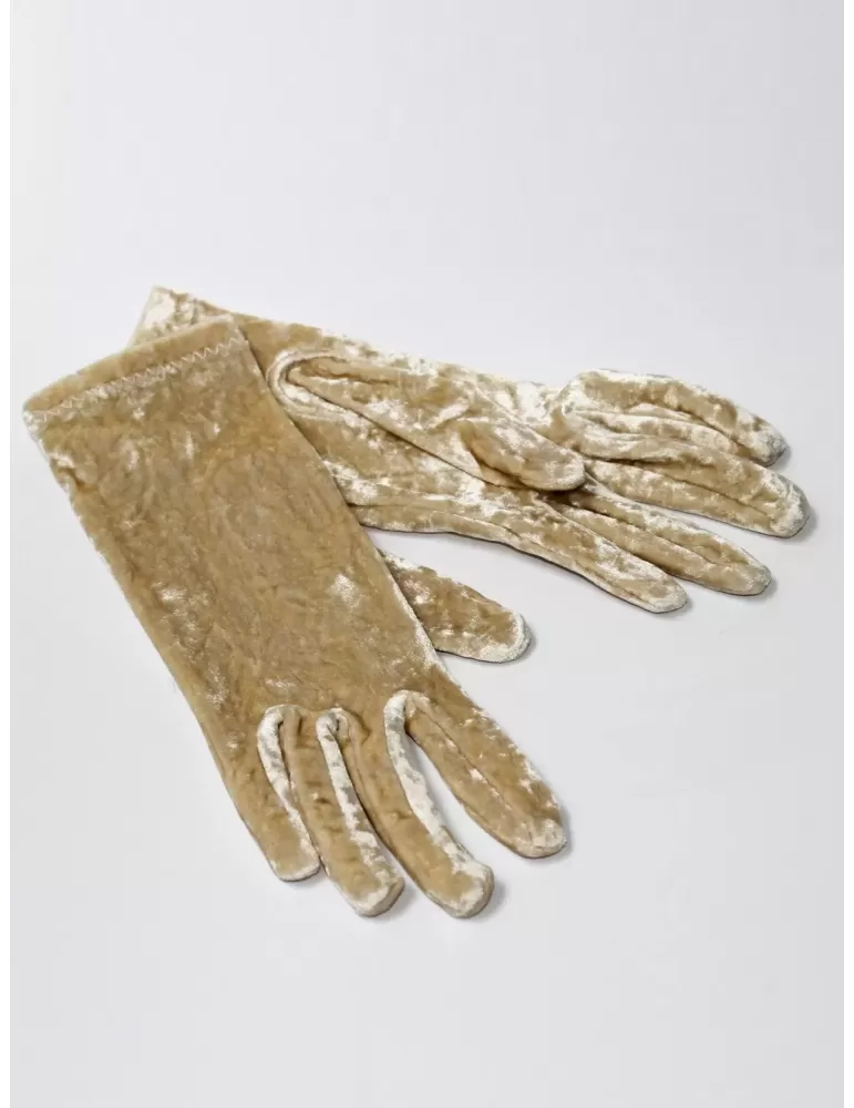 Guanti donna eleganti di velluto marrone Guanti donna eleganti di velluto marrone