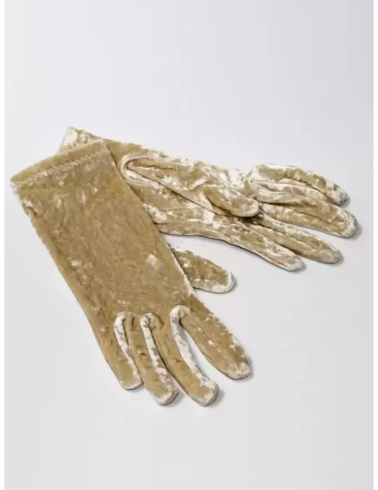 Guanti donna eleganti di velluto marrone Guanti donna eleganti di velluto marrone