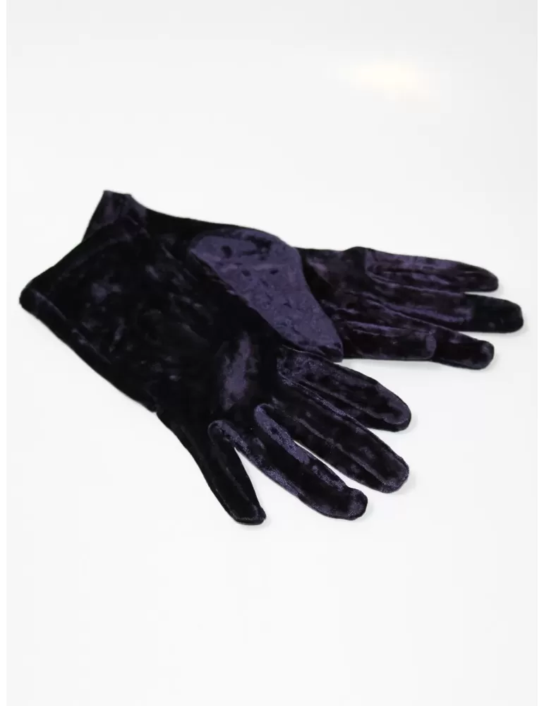 Buy online elegant Italian indigo blue Velvet Gloves for women Buy online elegant Italian indigo blue Velvet Gloves for women