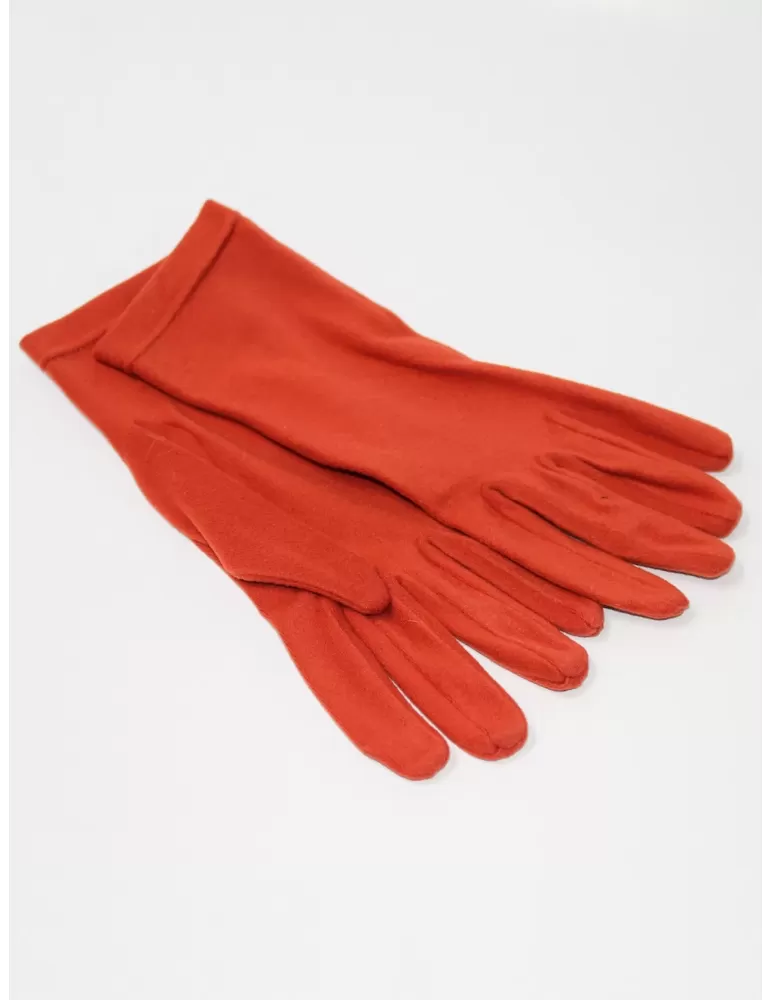 Guanti donna eleganti di velluto marrone Guanti donna eleganti di velluto marrone