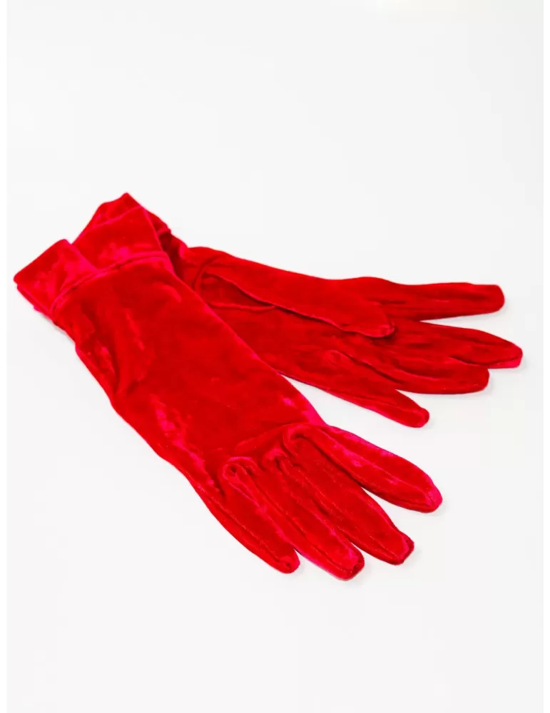 Guanti donna eleganti di velluto marrone Guanti donna eleganti di velluto marrone