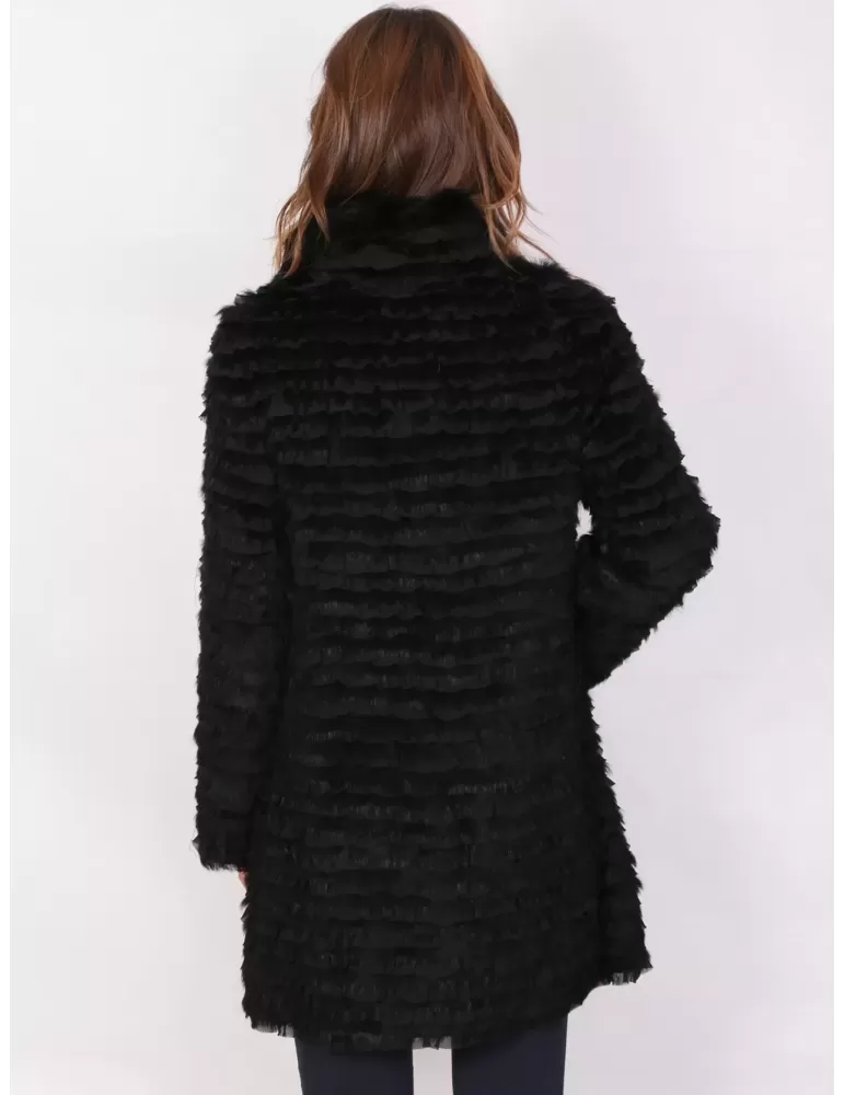 Romano Moda Donna - Firenze - Cappotto di pelliccia di lapin e seta