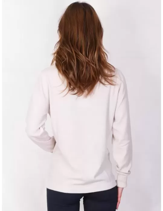 Maglificio Musetti - maglia beige dolcevita classico in lana cashmere