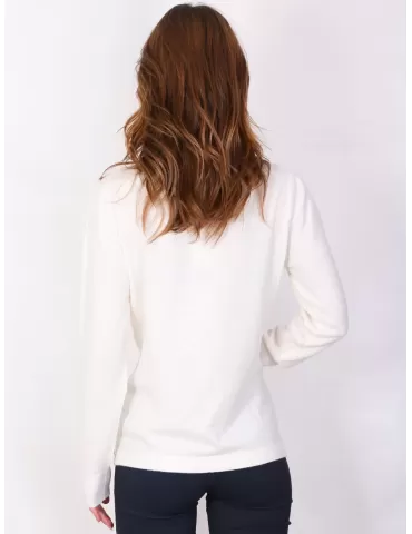 Online Musetti wool and cashmere milky white turtleneck sweater 2