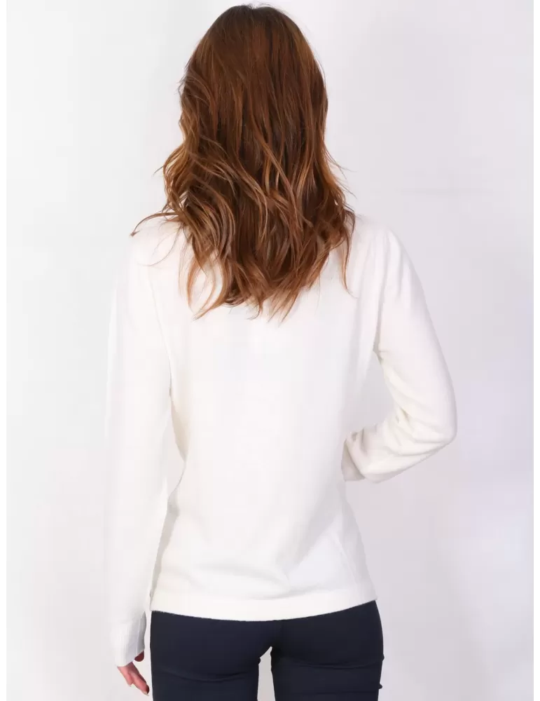 Maglificio Musetti - maglia bianca dolcevita classico in lana cashmere