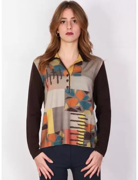 Giacca con collo lana fantasia nero e rosso Aldo Colombo Giacca con collo lana fantasia nero e rosso Aldo Colombo