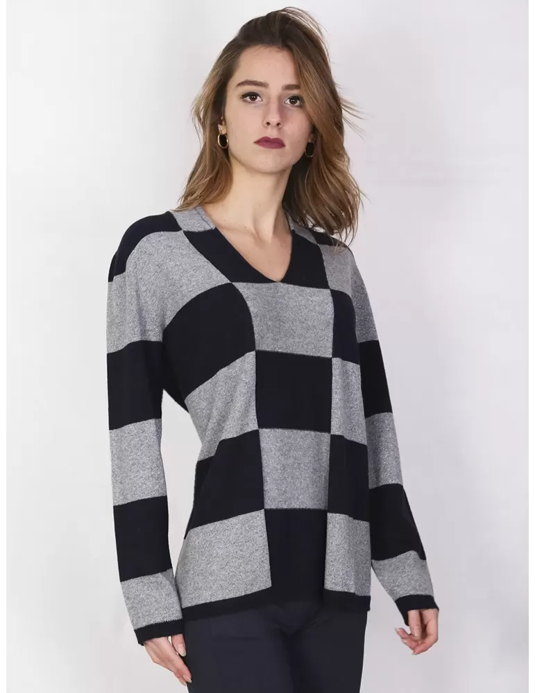 Maglia lupetto lana merino grigio tortora Riva Tricot Maglia lupetto lana merino grigio tortora Riva Tricot