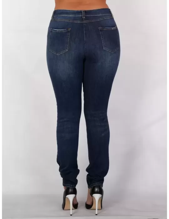Pantalone corto jeans denim con perle laterali L Pucci 904LD