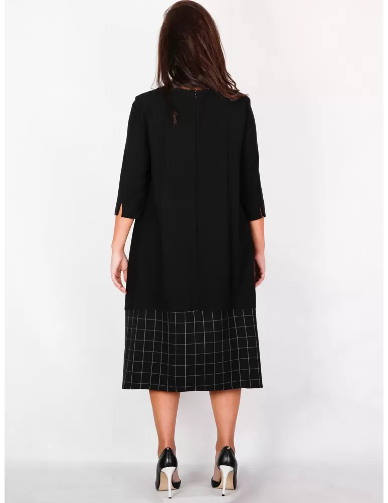 Abito tunica midi in raso marrone Amethist