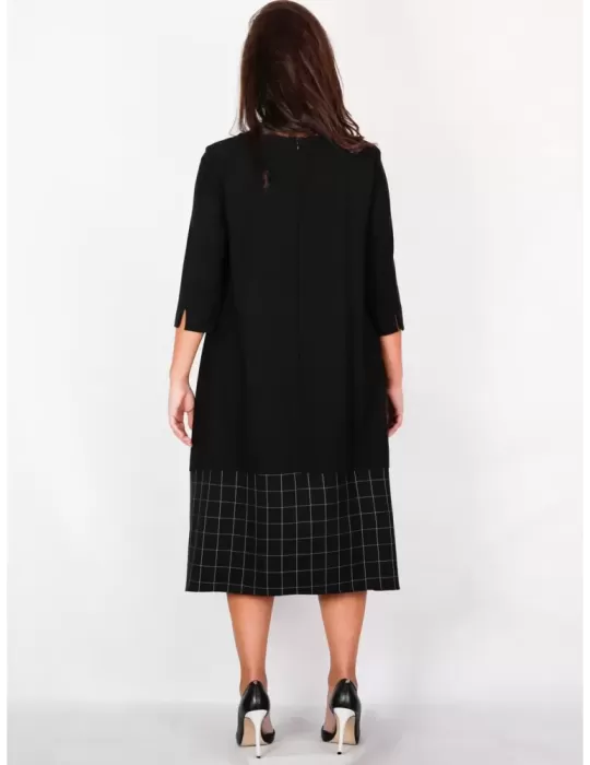 Black oversize midi long large dress