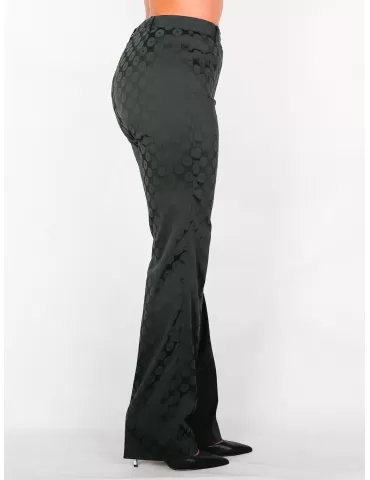 Pantaloni neri classici a sigaretta in cady L. Pucci 2