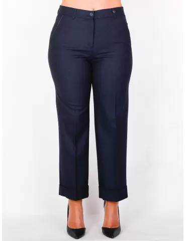 L. Pucci blue wool stretch...