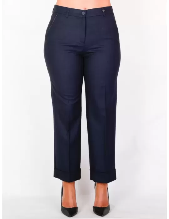 L. Pucci Made in Italy - Blue wool stretch palazzo trousers L. Pucci Made in Italy - Blue wool stretch palazzo trousers