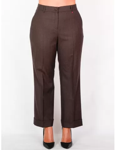 L. Pucci brown wool stretch...