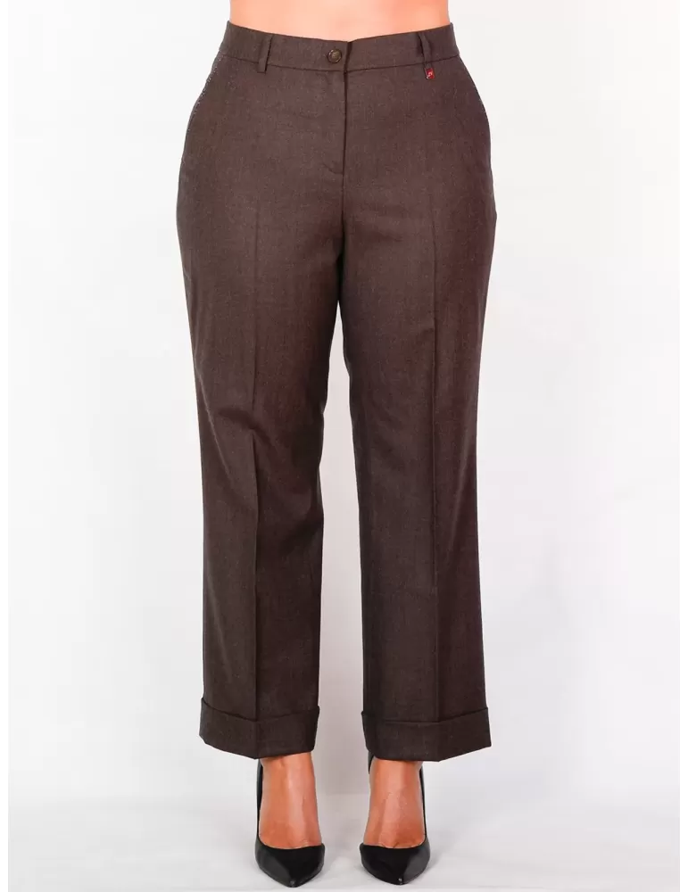 Pantaloni bordeaux L. Pucci gaucho corti Pantaloni bordeaux L. Pucci gaucho corti