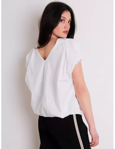 T-shirt nera maglietta di cotone design Amethist