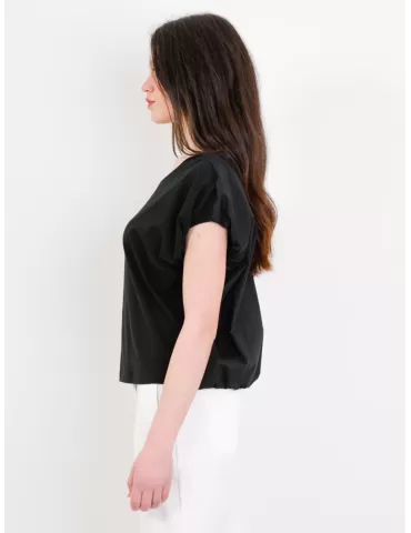 Amethist beautiful designed plain black cotton t-shirt 2