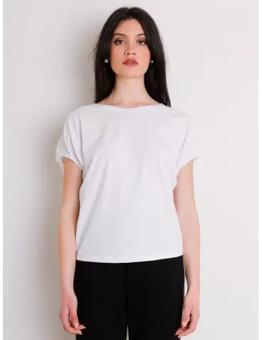 T-shirt nera maglietta di cotone design Amethist 2