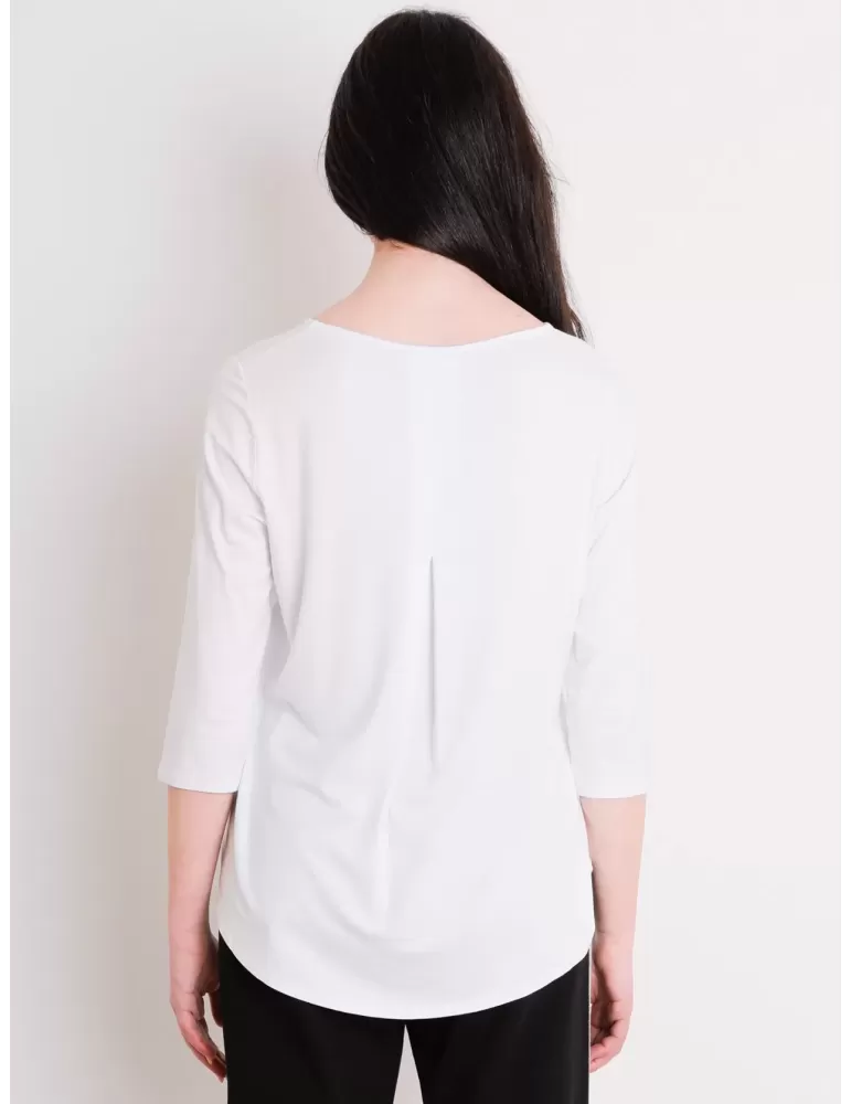 Francesca Mercuriali Plus size natural white plain blouse shirt