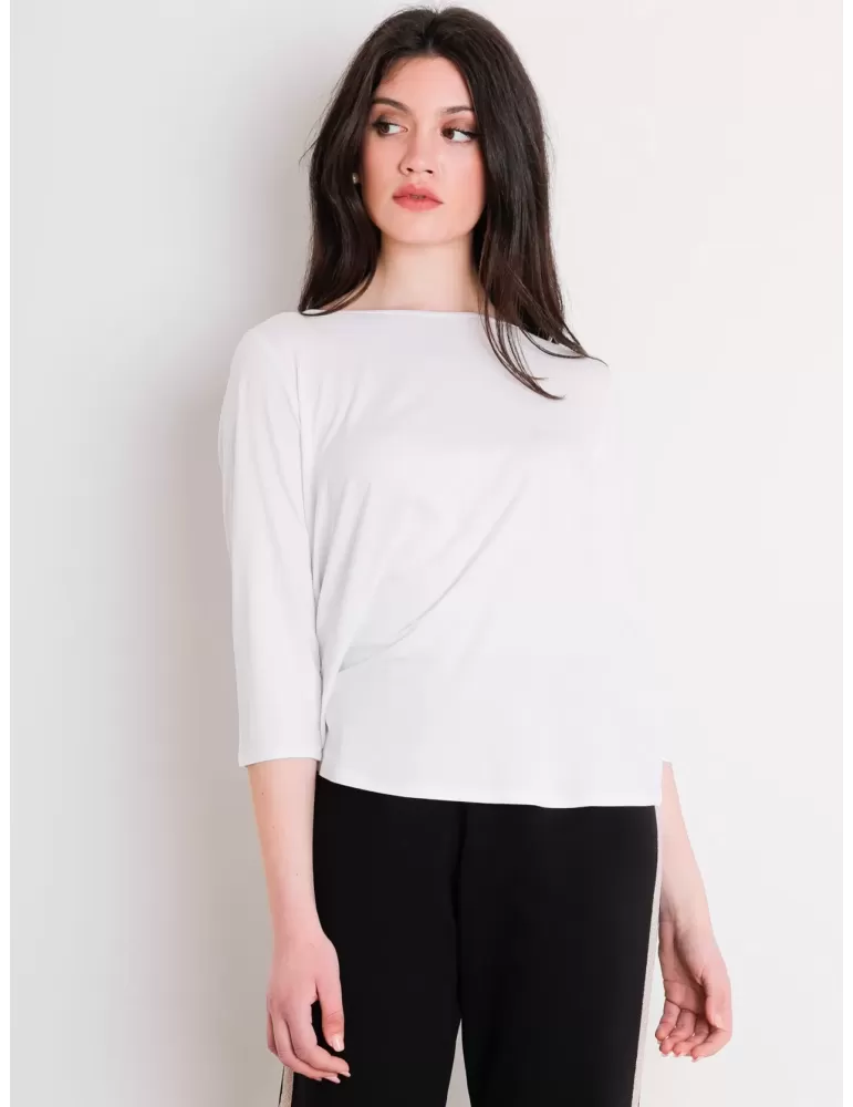 Francesca Mercuriali Plus size natural white plain blouse shirt Francesca Mercuriali Plus size natural white plain blouse shirt