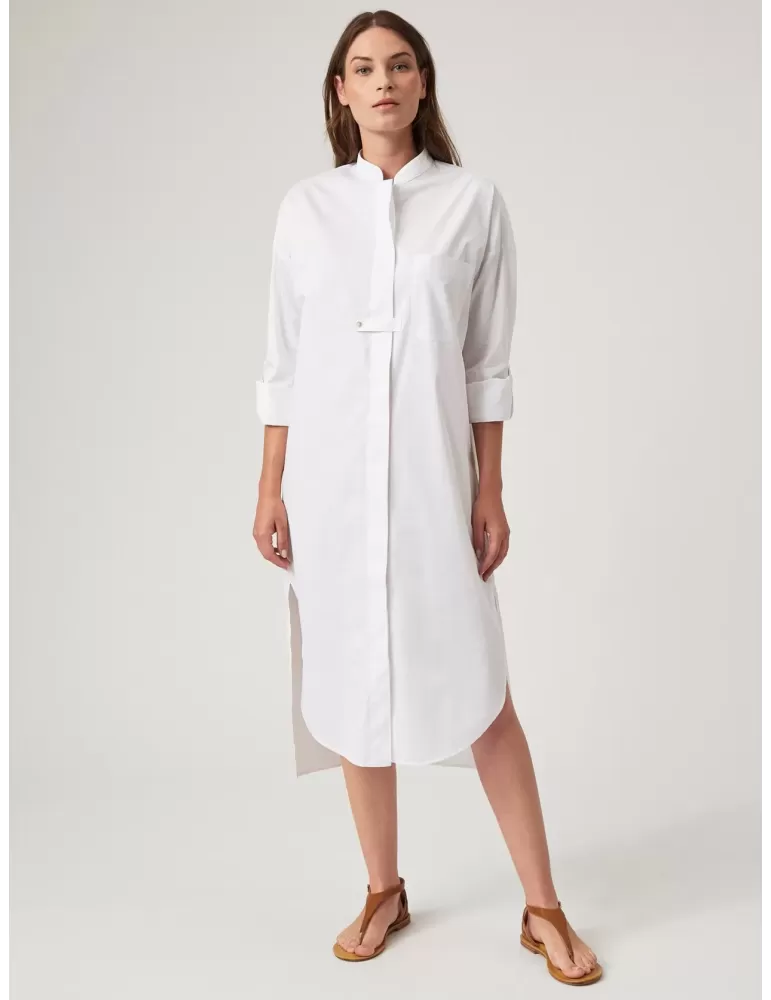Zanetti 1965 plus size white cotton long tunic dress Zanetti 1965 plus size white cotton long tunic dress