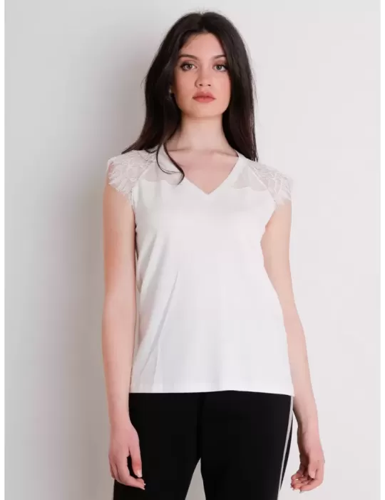 Fuego Woman plus size black vest top lace strap Fuego Woman plus size black vest top lace strap