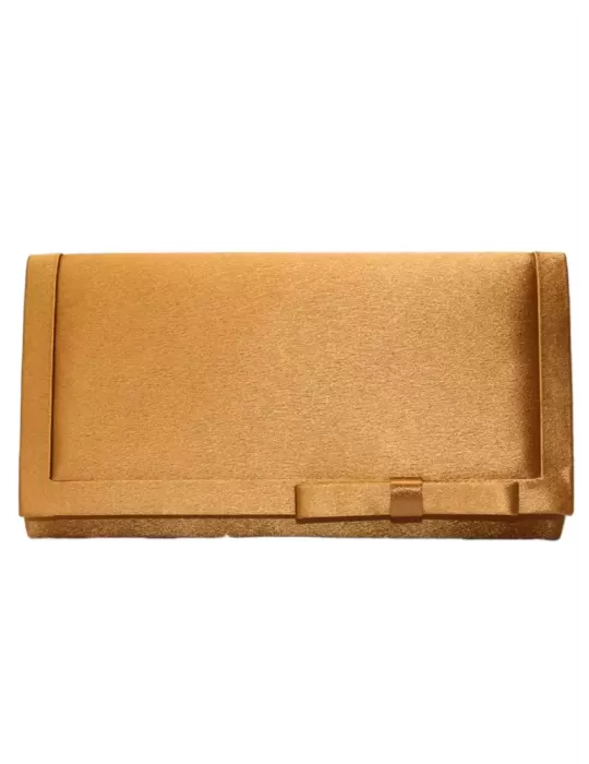 Pochette borsa sera raso dorato col fiocco Anna Cecere aca690 online Pochette borsa sera raso dorato col fiocco Anna Cecere aca690 online