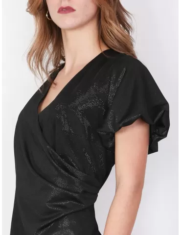 Sonia Pena black lurex sheath formal dress 2