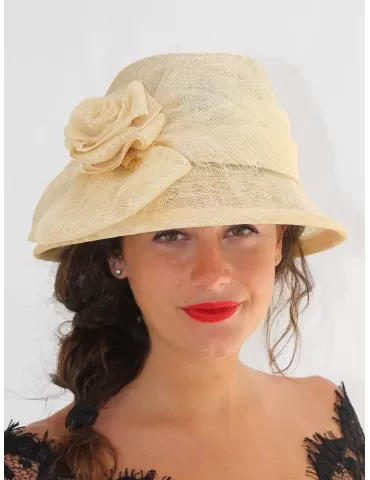 White sand high wedding hat