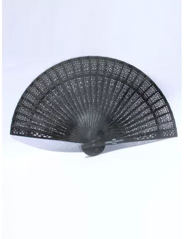 Black bamboo wedding fan